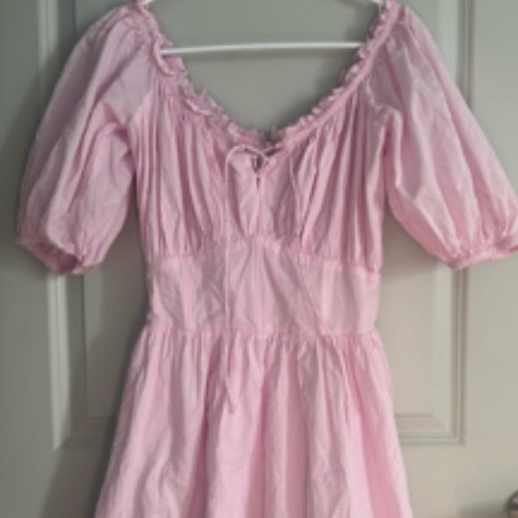 SaboSkirt Nyrobi Dress || Pink Corset Waist Mini Dress - Picture 5 of 10